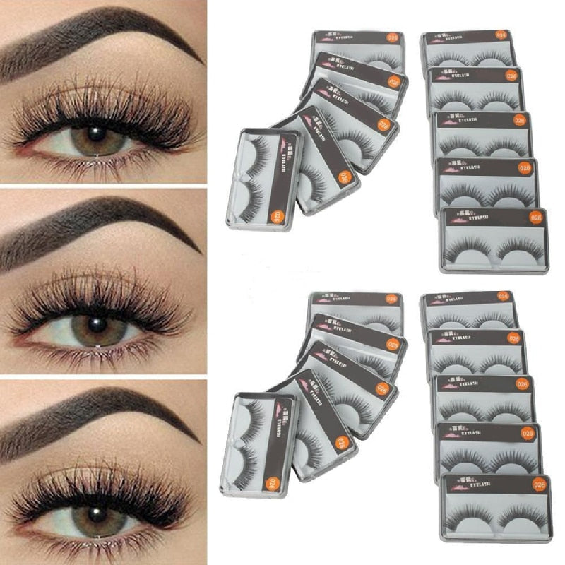 Single Pair of Natural Thick Eyelashes