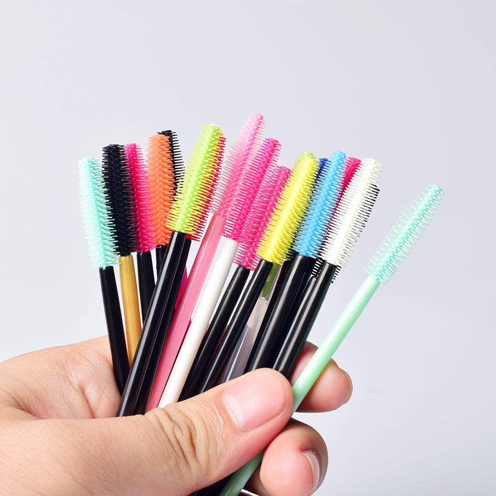 50pcs Disposable Silicone Gel Eyelash Brush