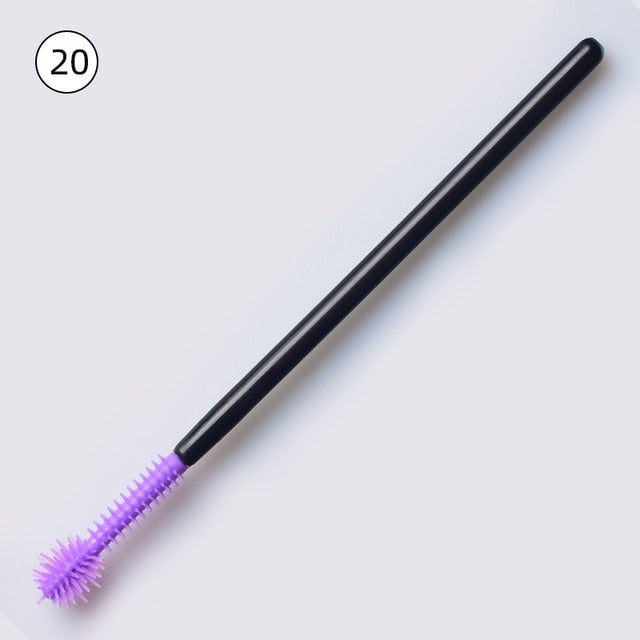 50pcs Disposable Silicone Gel Eyelash Brush