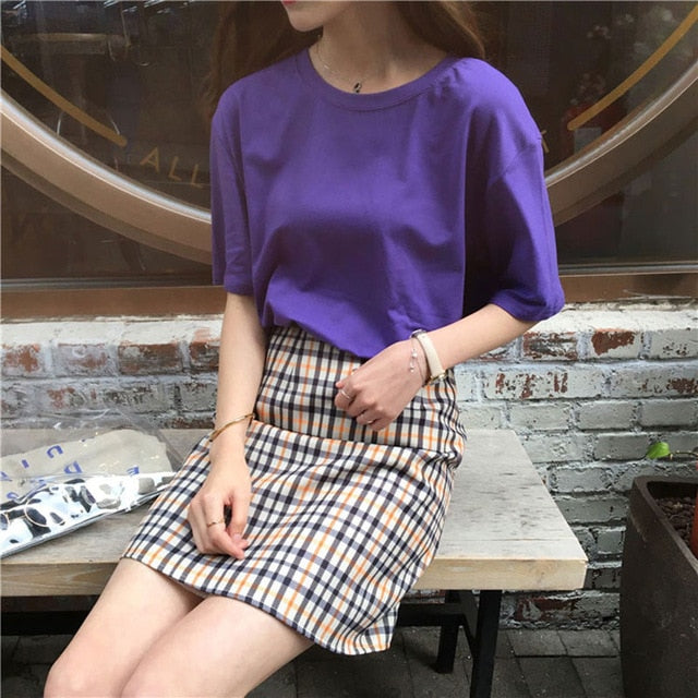 15 Solid Color Cotton T shirt