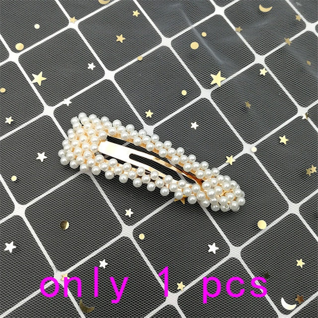 3Pcs/Set Pearl Metal Hair Clip Hairband