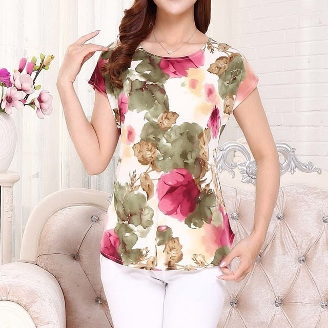 5XL Women  Sleeve printing Shirts