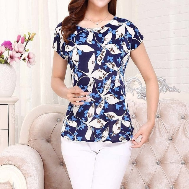 5XL Women  Sleeve printing Shirts