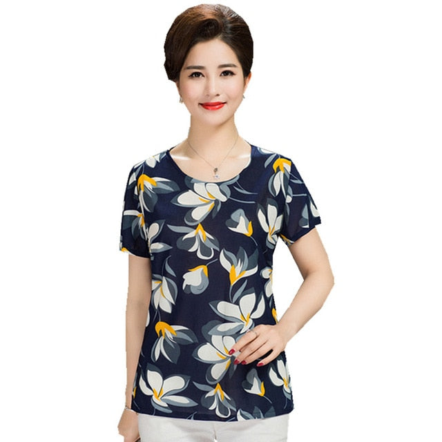 5XL Women  Sleeve printing Shirts