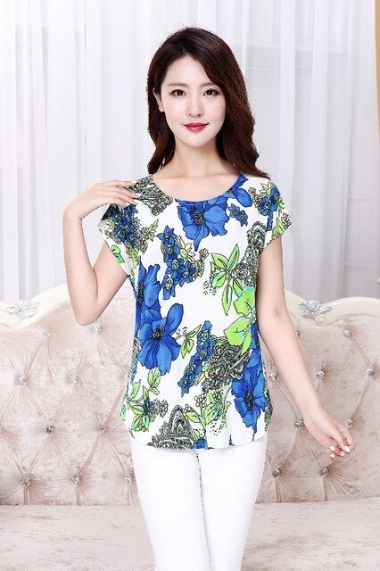 5XL Women  Sleeve printing Shirts
