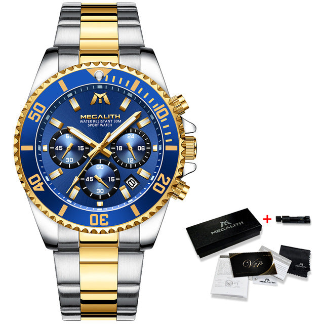 Men Sports Chronograph Waterproof Wrist Watches