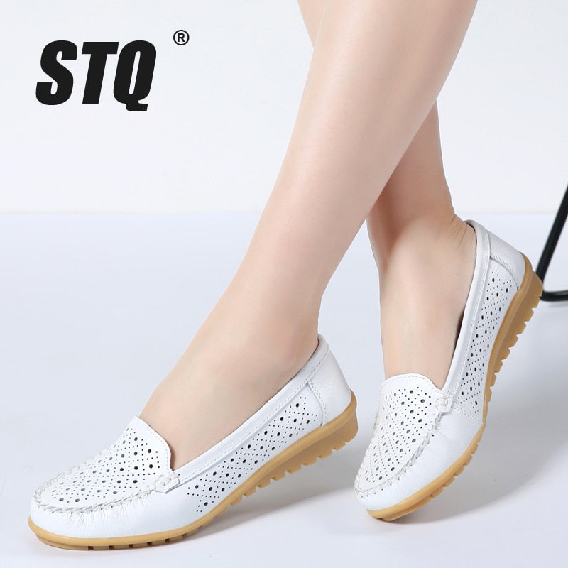 Women Flats Genuine Leather Shoes