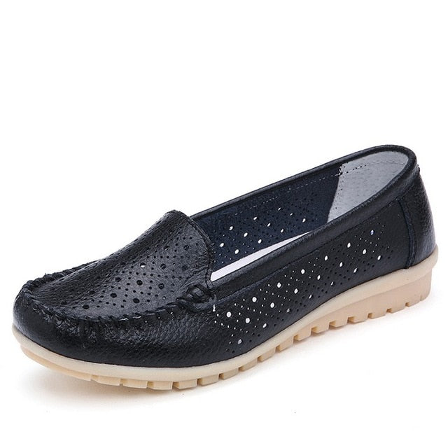 Women Flats Genuine Leather Shoes