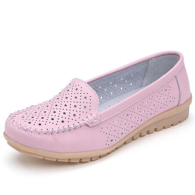 Women Flats Genuine Leather Shoes