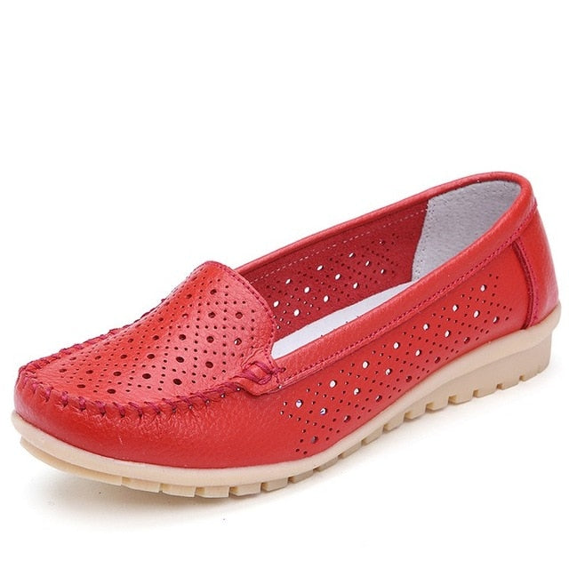 Women Flats Genuine Leather Shoes