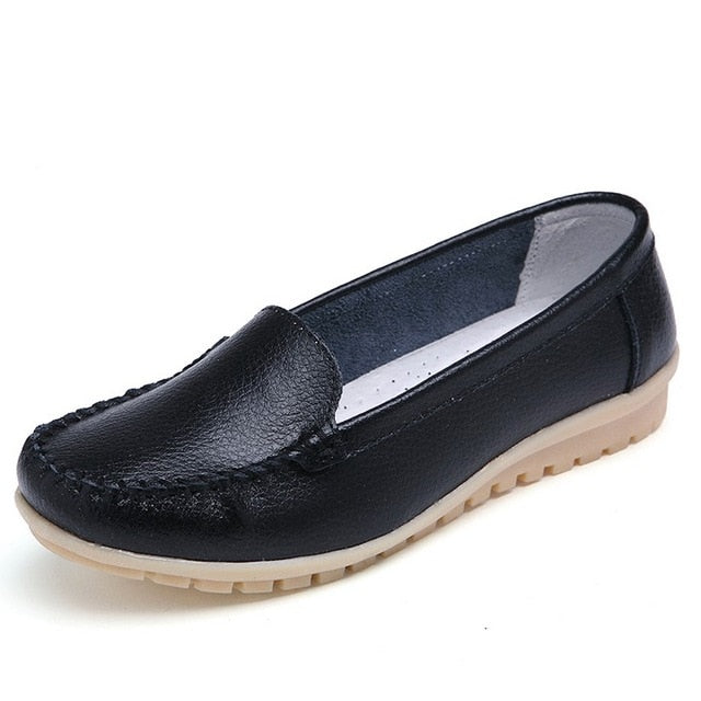 Women Flats Genuine Leather Shoes