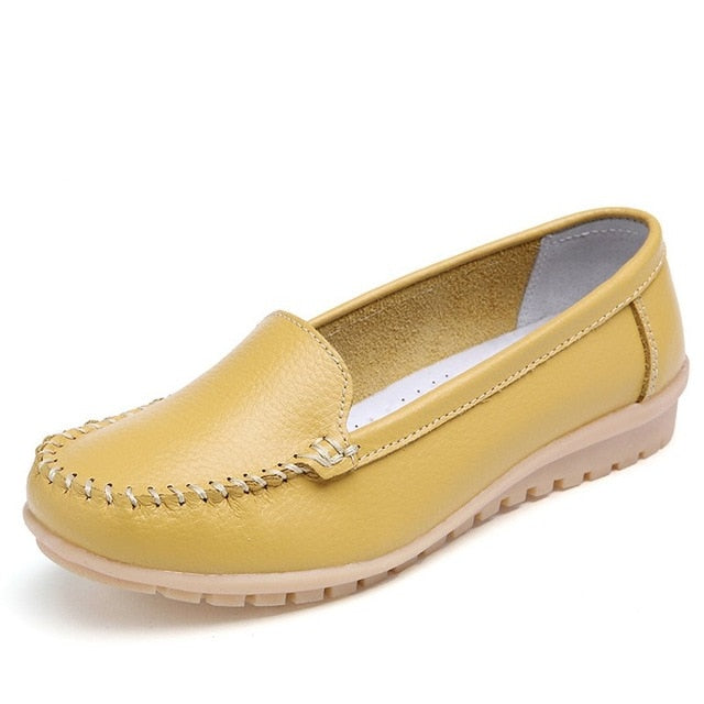 Women Flats Genuine Leather Shoes