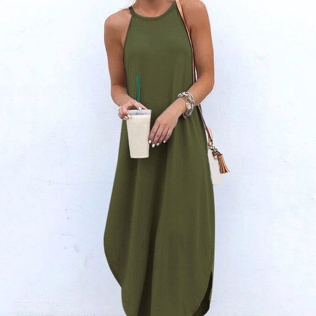 Women Casual Sleeveless Dress