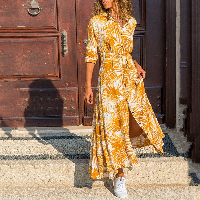 Summer Boho Beach Maxi Dress
