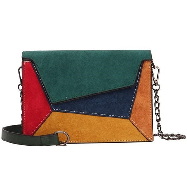Retro Matte Patchwork Crossbody Bags