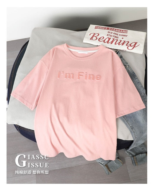 Fashion Cartton Print Casual Women T-Shirt