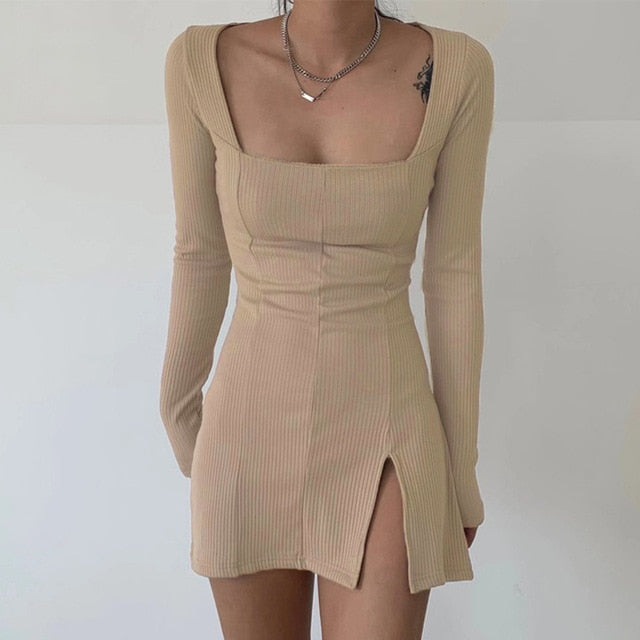 Women Elegant split Femme Dresses