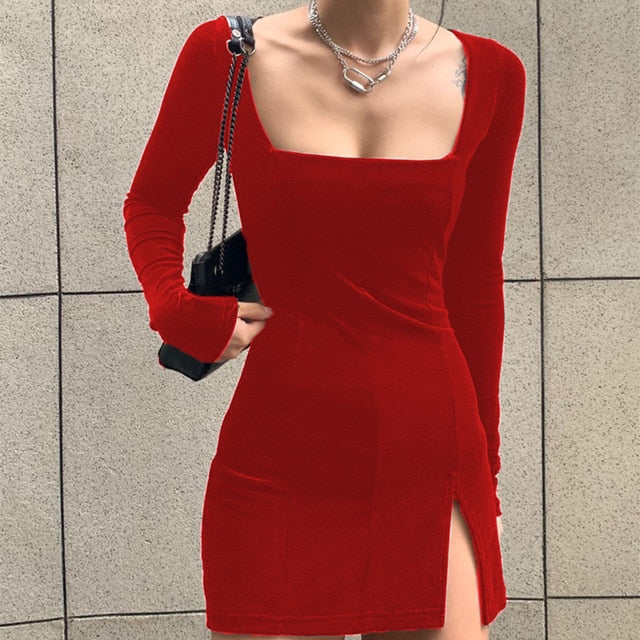 Women Elegant split Femme Dresses