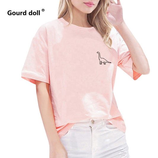 Small dinosaur print women T shirt